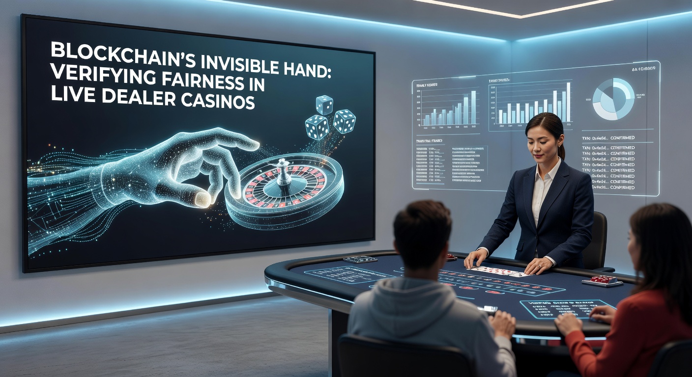 Close-up of a croupier's hands shuffling cards under blockchain verification icons, symbolizing hybrid trust in live gaming