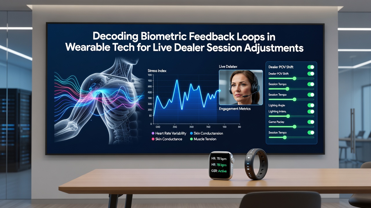 Live dealer interface showing real-time session adjustment indicators derived from biometric inputs