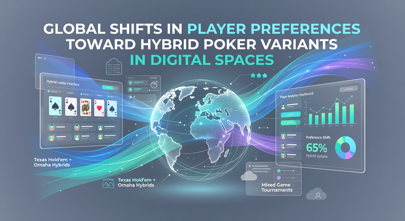 Digital poker interface showing hybrid game elements on a mobile screen