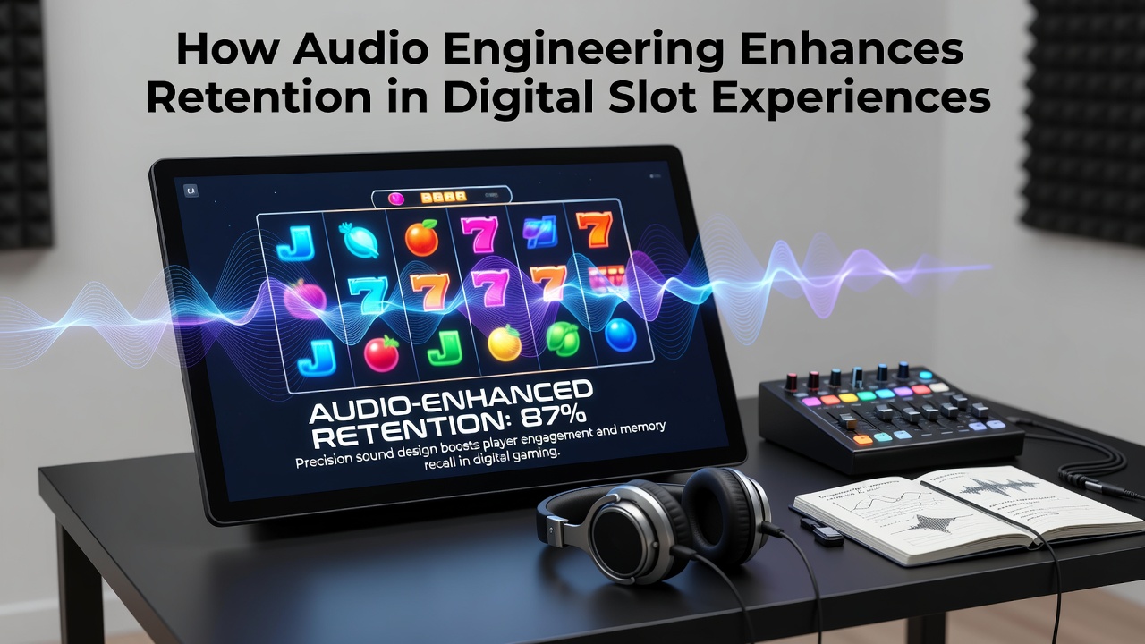 Digital slot interface displaying layered audio controls and waveform visualizations during gameplay